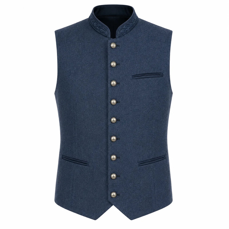Men's Traditional Blue Trachten Vest