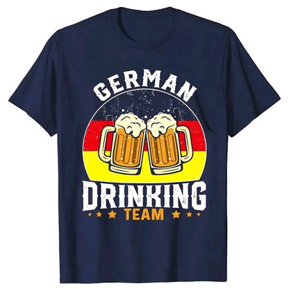 OKTOBERFEST GERMAN FLAG BEER DRINKING TEAM T-SHIRT