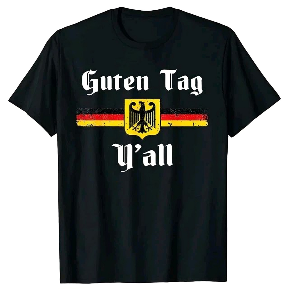 OKTOBERFEST GERMAN FLAG EAGLE Y'ALL FUN T-SHIRT