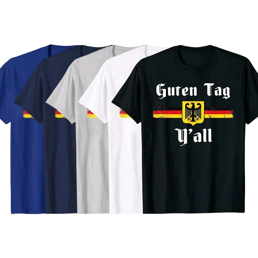 OKTOBERFEST GERMAN FLAG EAGLE Y'ALL FUN T-SHIRT