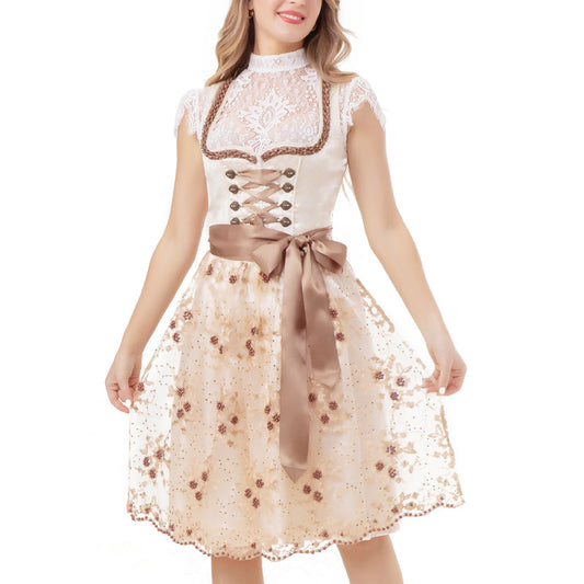 OKTOBERFEST LADIES TRADITIONAL DRESS WITH LACE APRON