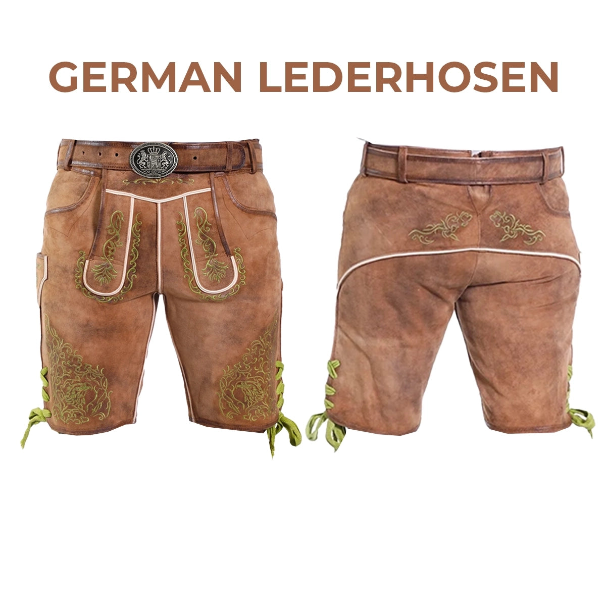 AUTHENTIC OKTOBERFEST LEDERHOSEN SHORT RED SANDY