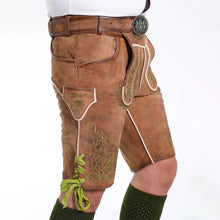 Load image into Gallery viewer, AUTHENTIC OKTOBERFEST LEDERHOSEN SHORT RED SANDY
