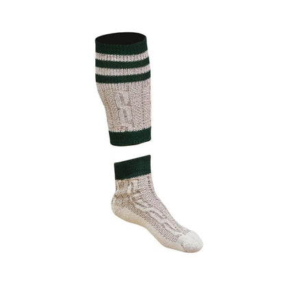 Oktoberfest Men Trachten Loferl Socks Grey Green