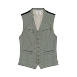 Gray vest with buttons on a white background