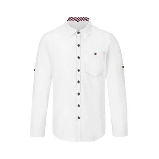 OKTOBERFEST MEN TRACHTEN WHITE SHIRT