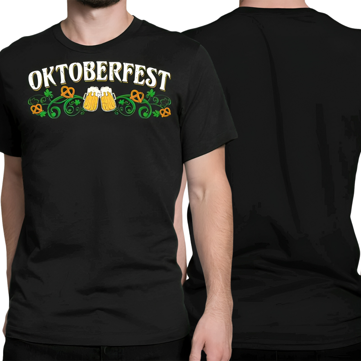 OKTOBERFEST VINTAGE GERMAN TRADITIONAL BAVARIAN BLACK T-Shirt