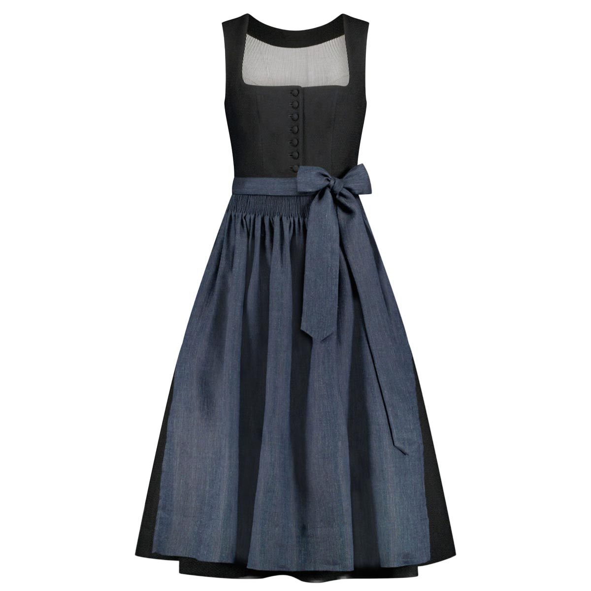Premium Black Blue Dirndl