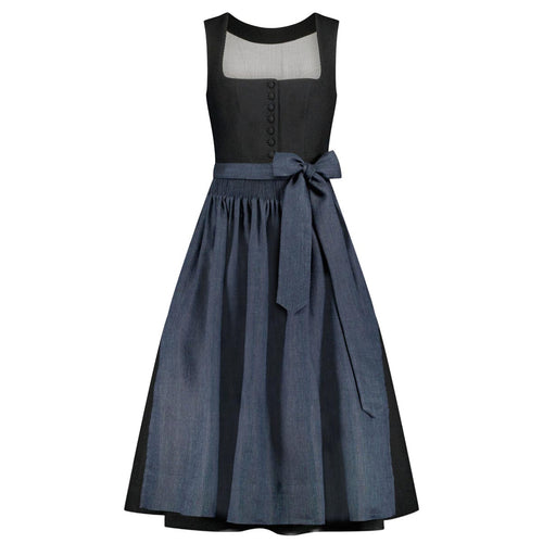 Premium Black Blue Dirndl