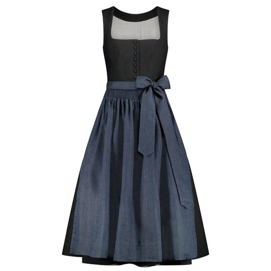 Premium Black Blue Dirndl