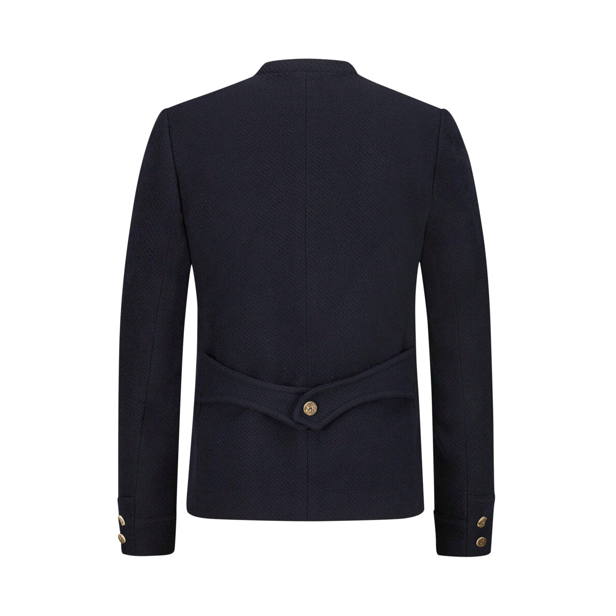 PREMIUM MEN LEDERHOSEN DEEP BLUE WOOL COAT V NECK