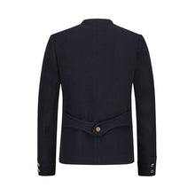 Load image into Gallery viewer, PREMIUM MEN LEDERHOSEN DEEP BLUE WOOL COAT V NECK
