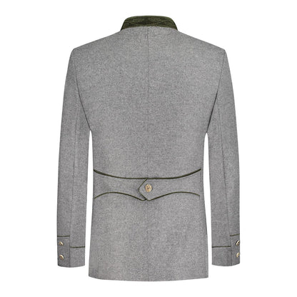 PREMIUM MEN LEDERHOSEN GREY WOOL COAT