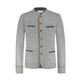 Premium Men Lederhosen Grey Wool Jacket