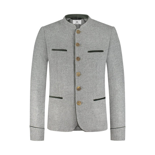 PREMIUM MEN LEDERHOSEN GREY WOOL JACKET