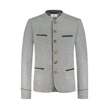 Load image into Gallery viewer, PREMIUM MEN LEDERHOSEN GREY WOOL JACKET
