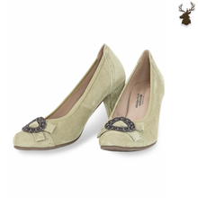 Load image into Gallery viewer, PREMIUM WOMEN DIRNDL PUMPS PASTELL GREEN
