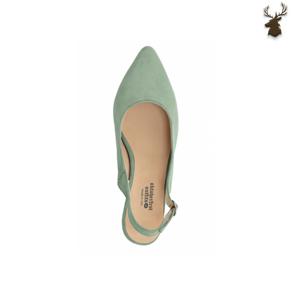 PREMIUM WOMEN DIRNDL SLINGBACK PUMPS MINT