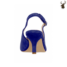 Load image into Gallery viewer, PREMIUM WOMEN DIRNDL SLINGBACK PUMPS ROYAL BLUE
