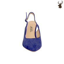 Load image into Gallery viewer, PREMIUM WOMEN DIRNDL SLINGBACK PUMPS ROYAL BLUE
