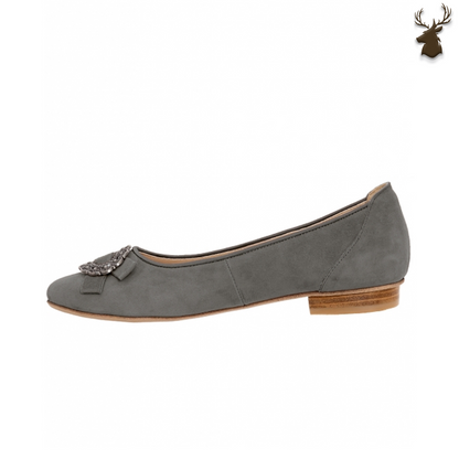 PREMIUM WOMEN OKTOBERFEST BALLERINA PUMPS ANTHRACITE