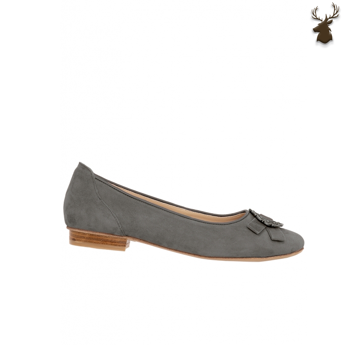 PREMIUM WOMEN OKTOBERFEST BALLERINA PUMPS ANTHRACITE