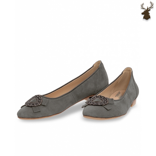 PREMIUM WOMEN OKTOBERFEST BALLERINA PUMPS ANTHRACITE