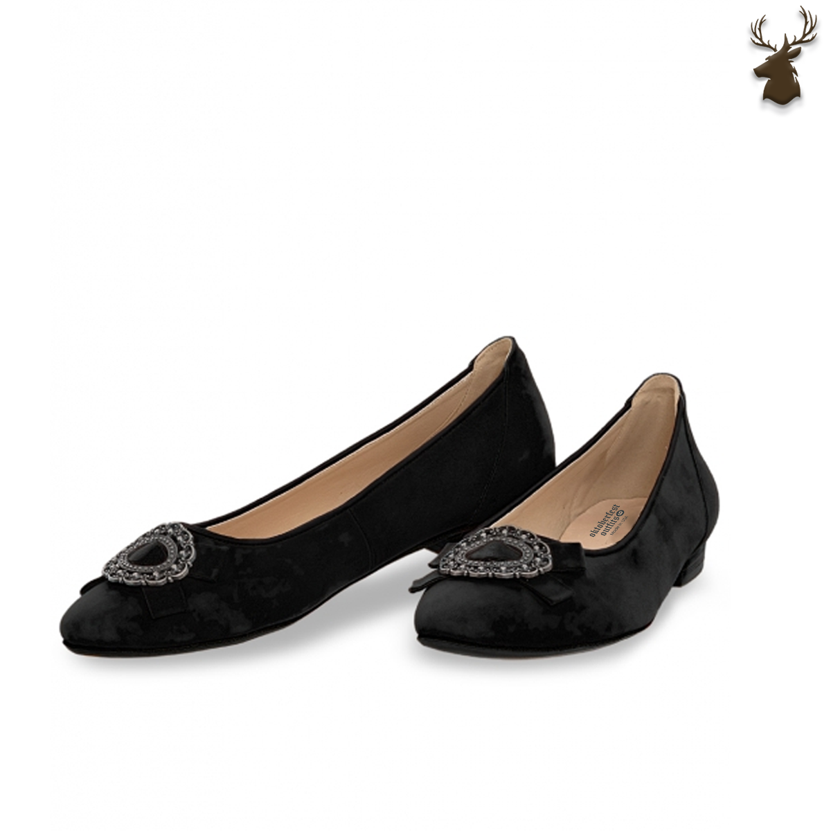 PREMIUM WOMEN OKTOBERFEST BALLERINA PUMPS BLACK