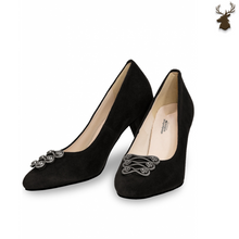 Load image into Gallery viewer, PREMIUM WOMEN OKTOBERFEST PUMPS BLACK
