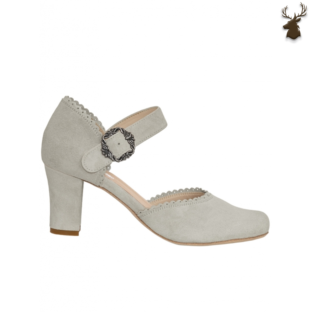 PREMIUM WOMEN OKTOBERFEST STRAP D'ORSAY SHOES GREY