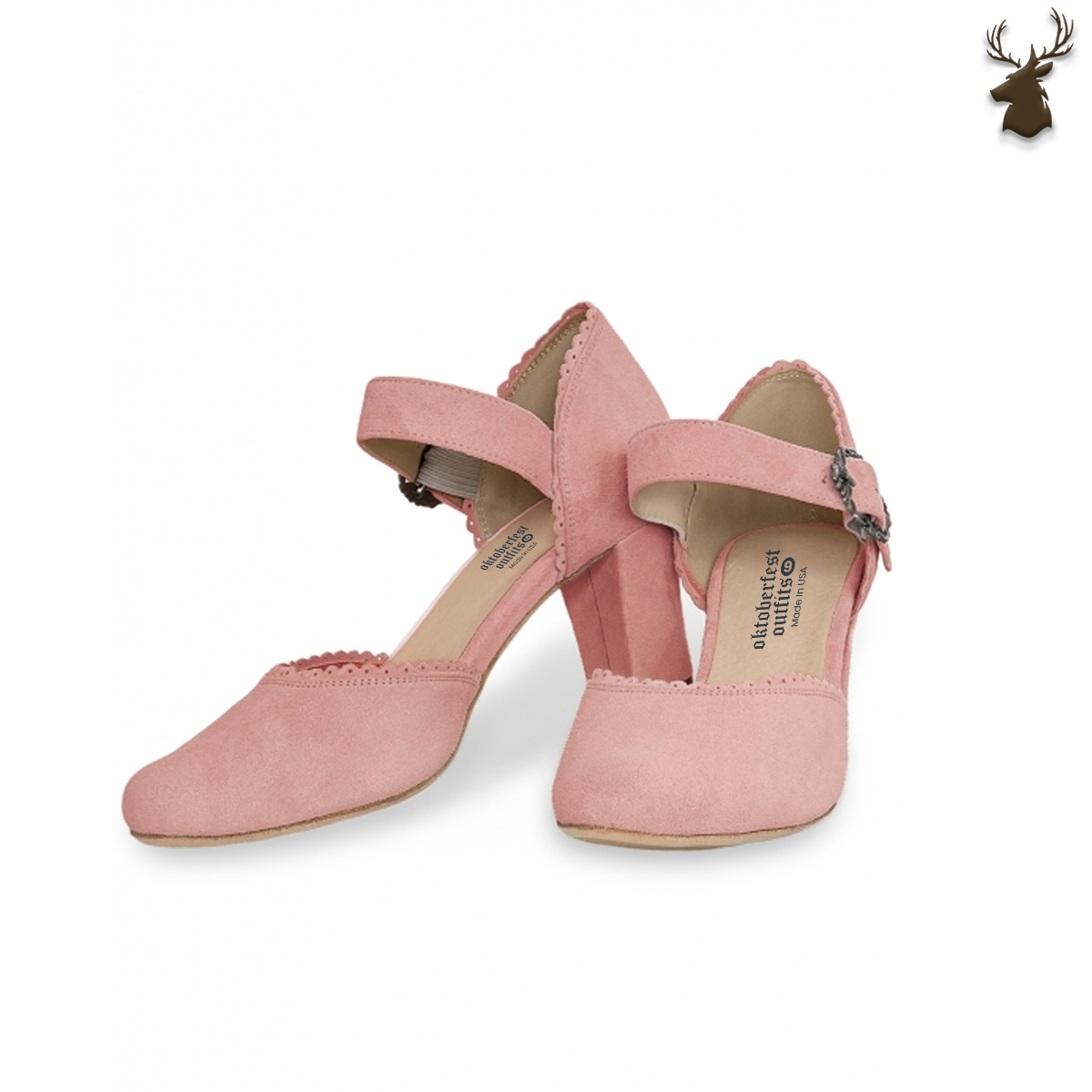 Premium Women Oktoberfest Strap D'orsay Shoes Pink