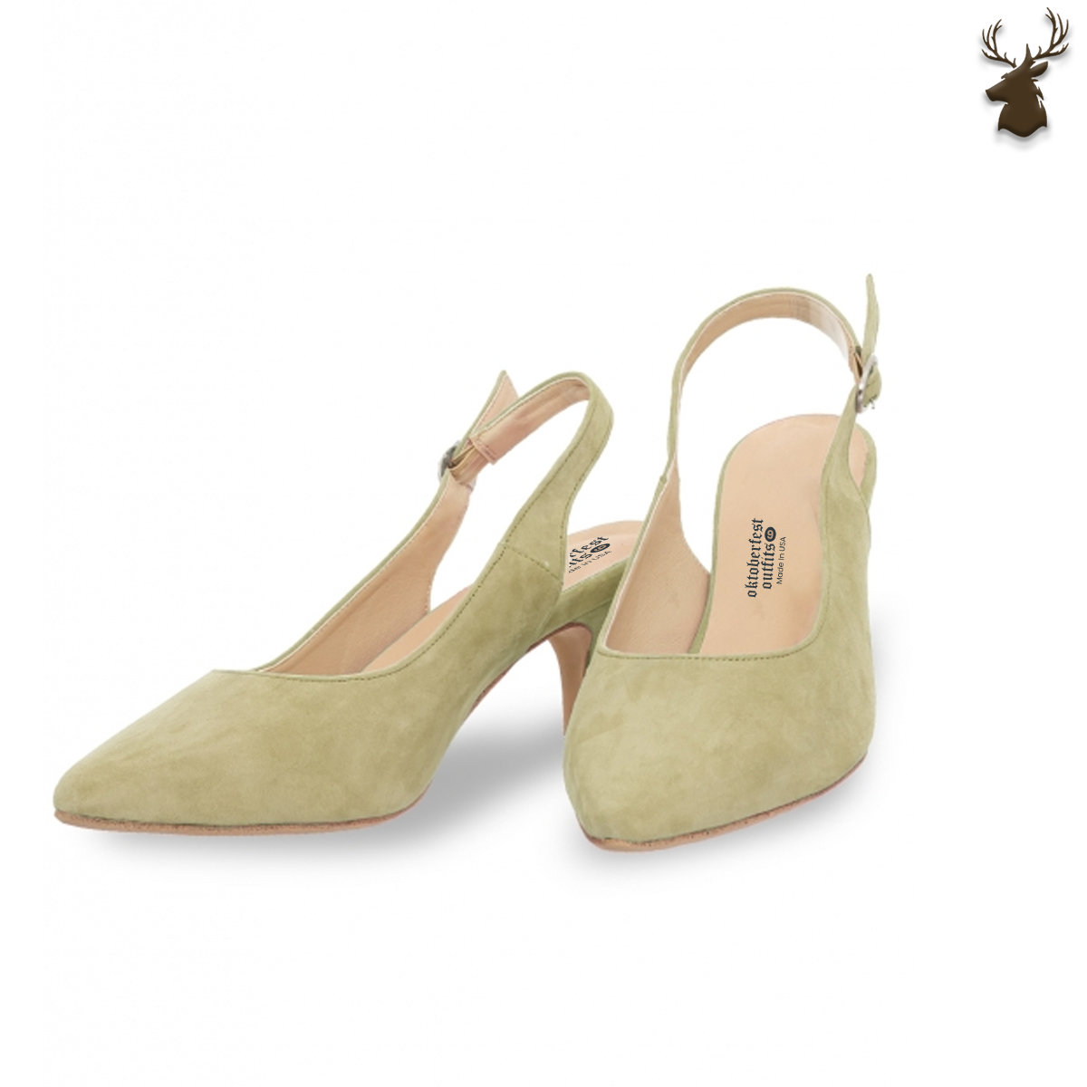 Premium Women Slingback Pumps Pastel Green