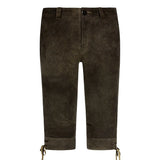 Brown pants with suspenders on a white background