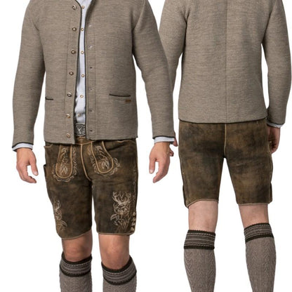 Slim Fit Brown Lederhosen