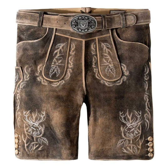 Slim Fit Brown Lederhosen