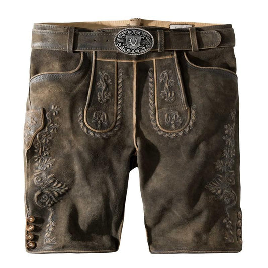 Slim Fit Dark Brown Lederhosen
