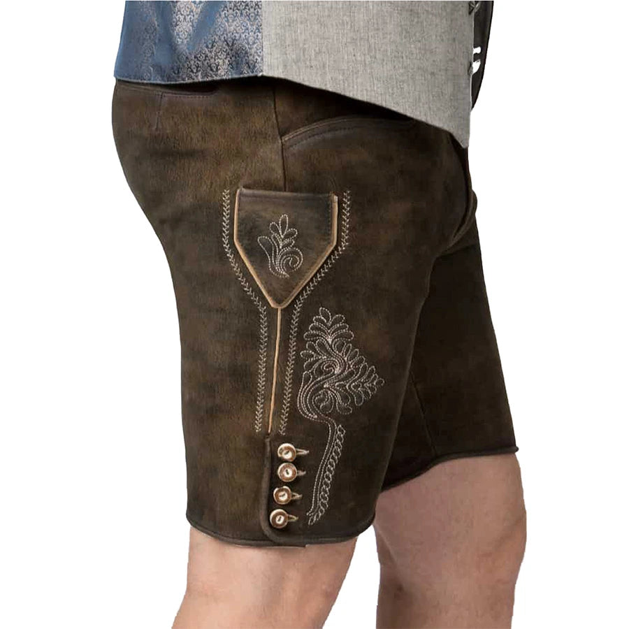 Slim Fit Dark Brown Lederhosen