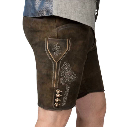 Slim Fit Dark Brown Lederhosen