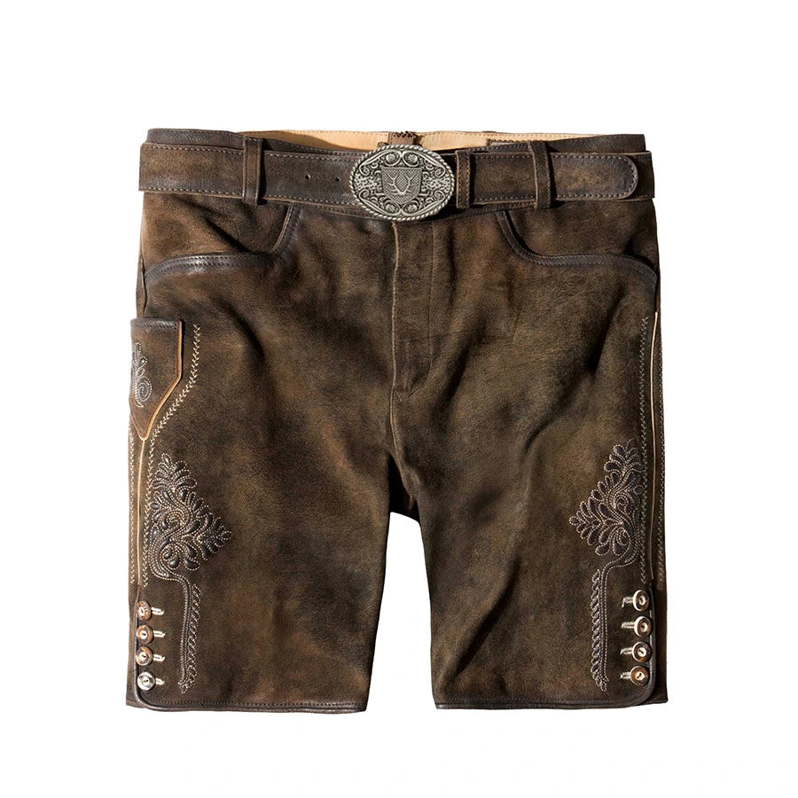 Slim Fit Dark Brown Lederhosen