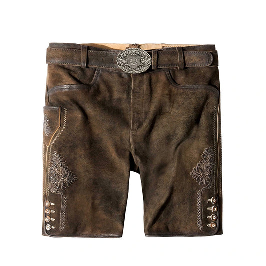 Slim Fit Dark Brown Lederhosen