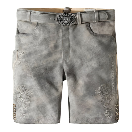 Slim Fit Gray Lederhosen