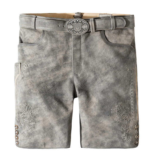 Slim Fit Gray Lederhosen