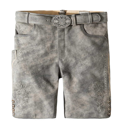 Slim Fit Gray Lederhosen