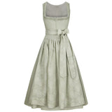 Light green dress with a belt on a white background