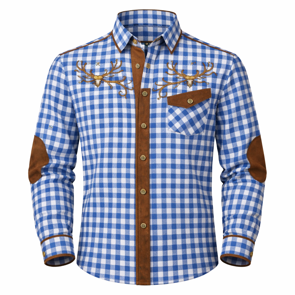 Trachten Shirt Blue