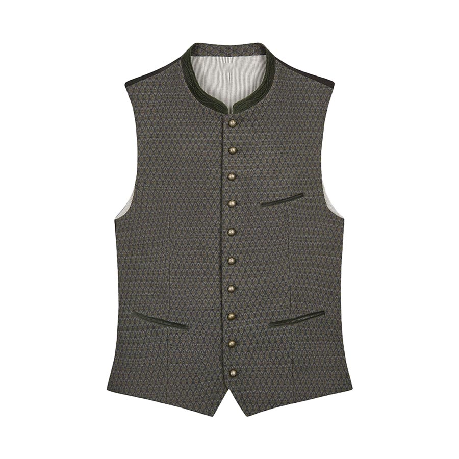 Trachten Vest Charcoal Brown