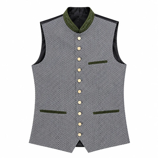 Trachten Vest Fancy Grey