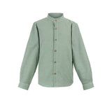Kids Trachten Green checkered shirt on a white background