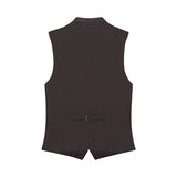 Black patterned vest on a white background